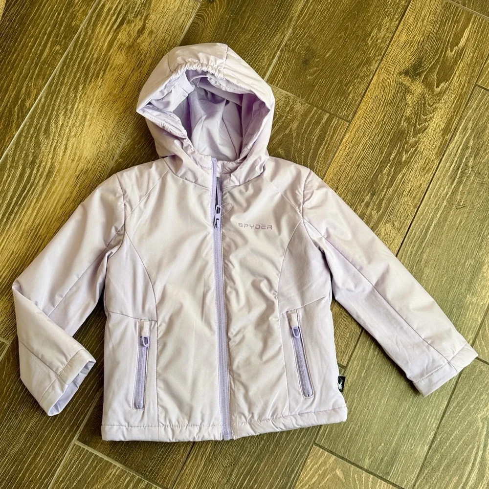 Spyder Girls’ Spyderlite Lavender Lightweight Water Resistant Jacket—3T